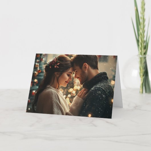 Hartstikke romantische kerst Kaart (Voorkant)