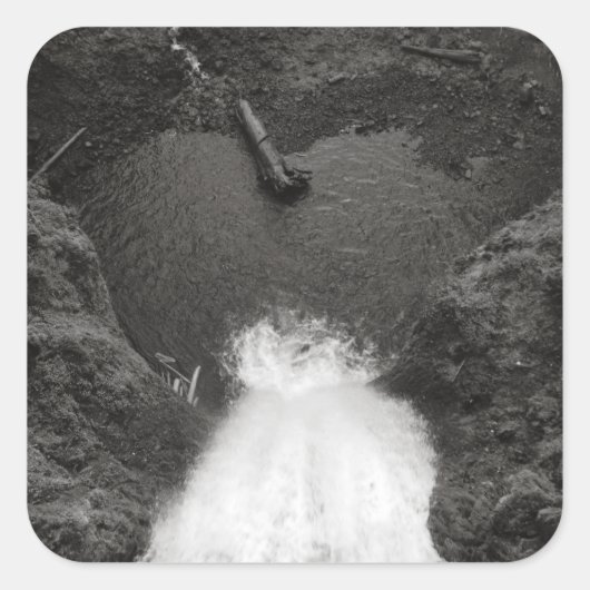 hartstikke vierkante sticker (Voorkant)