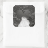 hartstikke vierkante sticker (Tas)