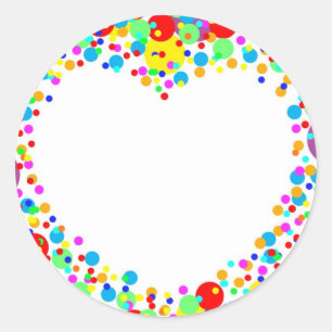 hartstikker ronde sticker