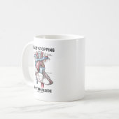 Hartstilstaand ritme binnenin (anatomisch hart) koffiemok (Voorkant links)