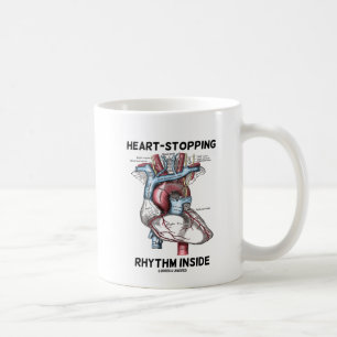 Hartstilstaand ritme binnenin (anatomisch hart) koffiemok