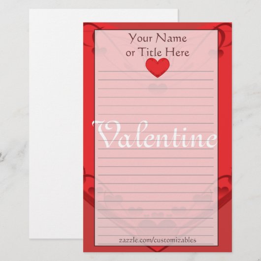 hartstilstand briefpapier (Voorkant / Achterkant)