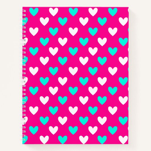 Hartstippen: Pop Love op Roze Notitieboek (Voorkant)