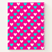 Hartstippen: Pop Love op Roze Notitieboek (Achterkant)