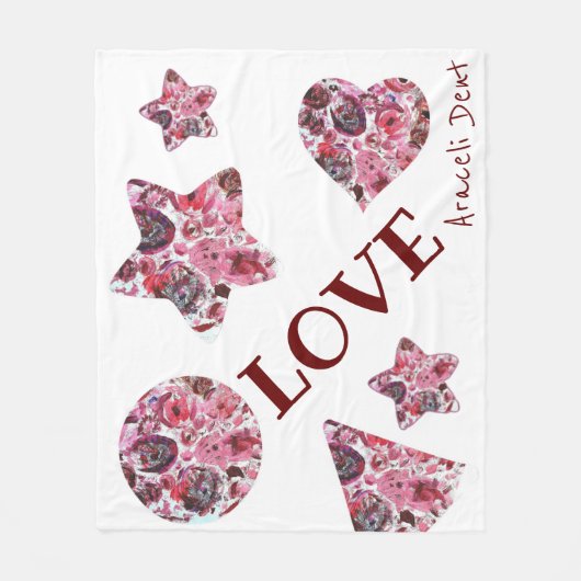 hartstochtelijk fleece deken (Voorkant)