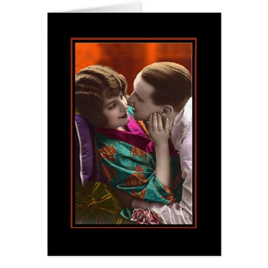 hartstochtelijk stel vintage retro (Voorkant)