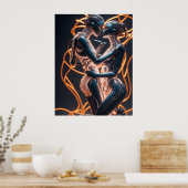 hartstochtelijke kus poster (Keuken)