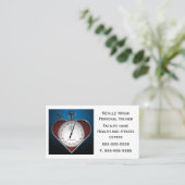 Hartstopwatch personal trainer fysiotherapie visitekaartje (Staand voorkant)