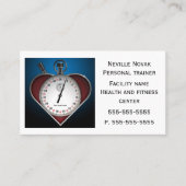 Hartstopwatch personal trainer fysiotherapie visitekaartje (Voorkant)