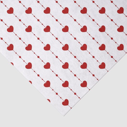 Hartstrings in het Rood Tissuepapier (Detail)