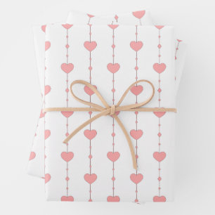 Hartstrings in Roze Inpakpapier Vel