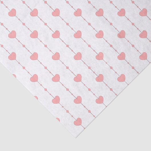 Hartstrings in Roze Tissuepapier (Detail)