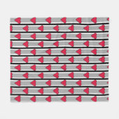 Hartstrips Fleece Deken (Voorkant (Horizontaal))
