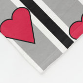 Hartstrips Fleece Deken (Hoek)