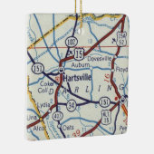 Hartsville SC Map Keramisch Ornament (Rechts)