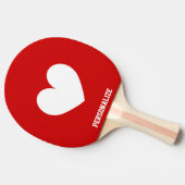 Hartsymbool pong paddle voor tafeltennis tafeltennisbatje (Zijkant)