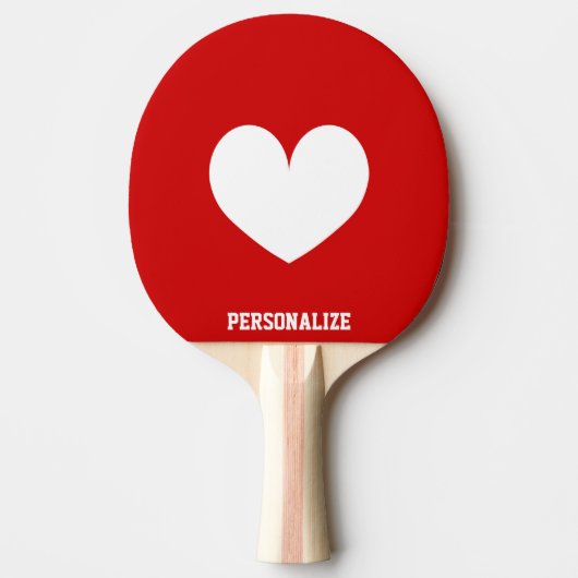 Hartsymbool pong paddle voor tafeltennis tafeltennisbatje (Voorkant)