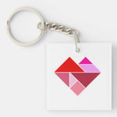 Harttangram Sleutelhanger (Voorkant)