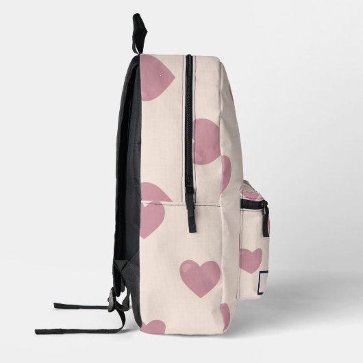 Harttekening in aangepaste naam bedrukte rugzak (Links)