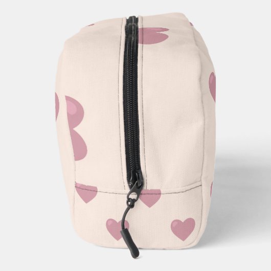 Harttekening in aangepaste naam toilettasje (Rechts)