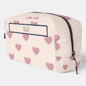 Harttekening in aangepaste naam toilettasje (Rechterhoek)