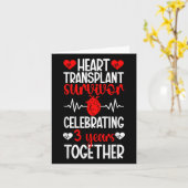 Harttransplantaat overlevende 3e Jubileum hartrood Kaart (Gele Bloem)