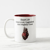 Harttransplantatie Grappige Victoriaans Steampunk Tweekleurige Koffiemok (Links)