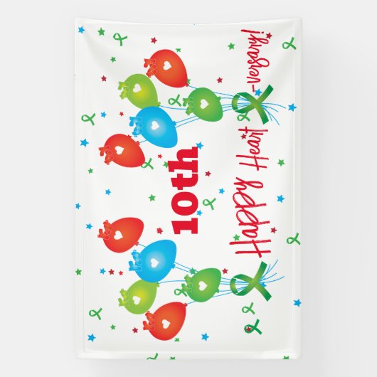 Harttransplantatie Jubileum partij Spandoek (Verticaal)