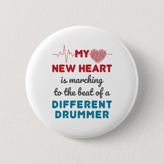 Harttransplantatie Ontvanger nieuwe hartslag Ronde Button 5,7 Cm (Voorkant)