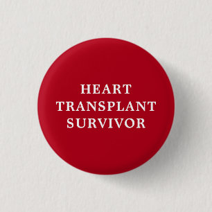 Harttransplantatie Overleving - Red Medical Ronde Button 3,2 Cm