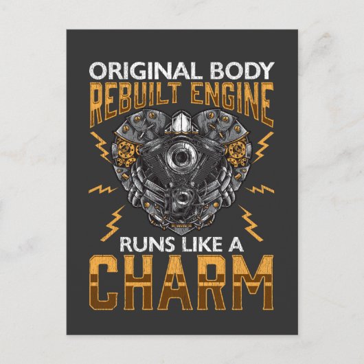 Harttransplantatie Rebuilt Engine Bypass-operatie Briefkaart (Voorkant)