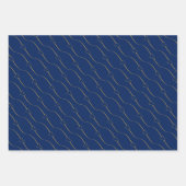 Hartverbinding, Goud Diep Saffier Huwelijk Verlovi Inpakpapier Vel (Voorkant 2)