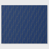 Hartverbinding, Goud op Diep Saffier Verpakkend Do Cadeaupapier (Vlak)