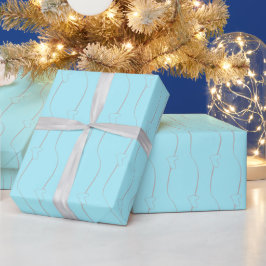 Hartverbinding op Medium Turquoise Wrapping Paper Cadeaupapier
