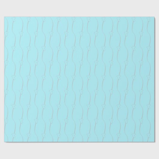 Hartverbinding op Medium Turquoise Wrapping Paper Cadeaupapier (Vlak)