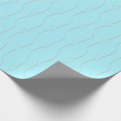Hartverbinding op Medium Turquoise Wrapping Paper Cadeaupapier (Hoek)