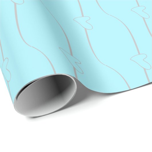Hartverbinding op Medium Turquoise Wrapping Paper Cadeaupapier (Rol Hoek)