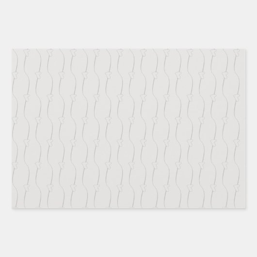 Hartverbinding op Wit Lila Bruiloft Verloving Inpakpapier Vel (Voorkant)