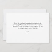 Hartverbinding Trouwfoto Bedankkaart (Achterkant)