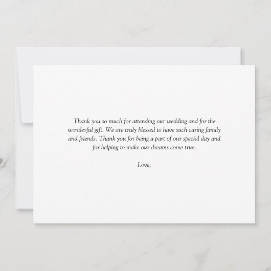 Hartverbinding Trouwfoto Bedankkaart (Achterkant)