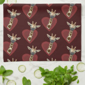 Hartverlies bij Giraffes Theedoek (Gevouwen)