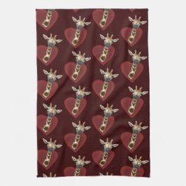 Hartverlies bij Giraffes Theedoek