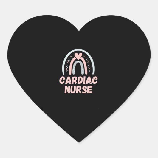 Hartverpleegkundige Cardiac Nurse Gift Hart Sticker (Voorkant)