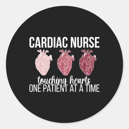 hartverpleegkundige cardiologie hartverpleegkundig ronde sticker (Voorkant)