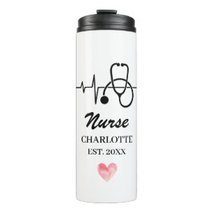 Hartverpleegkundige Stethoscoop hartslag Thermosbeker