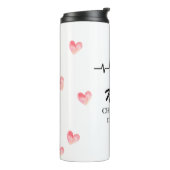 Hartverpleegkundige Stethoscoop hartslag Thermosbeker (Gedraaid links)