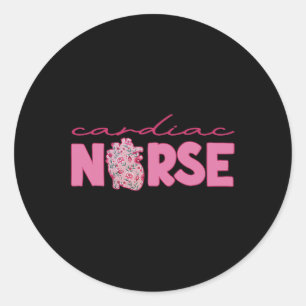 Hartverpleegster Valentijnsdag Valentijn Cardiolog Ronde Sticker
