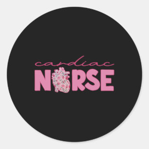 Hartverpleegster Valentijnsdag Valentijn Cardiolog Ronde Sticker