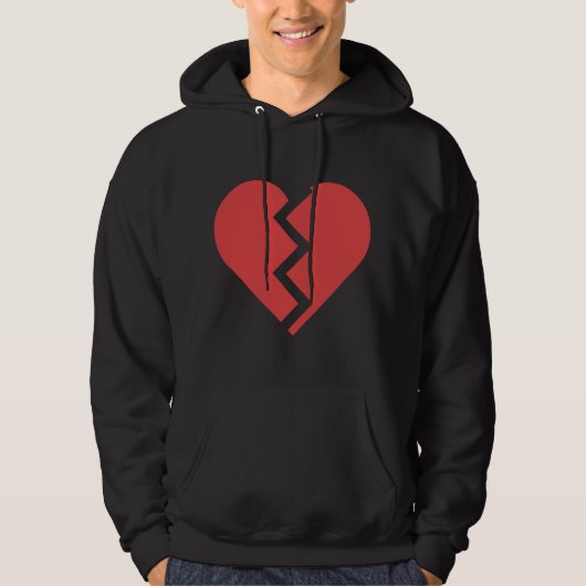 Hartverscheurend Gebroken Hart Grafische Print Chi Hoodie (Voorkant)